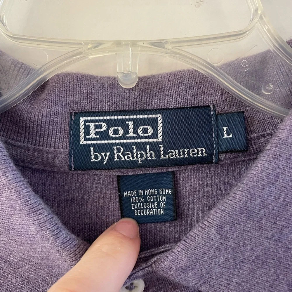 Polo Ralph Lauren purple polo size L